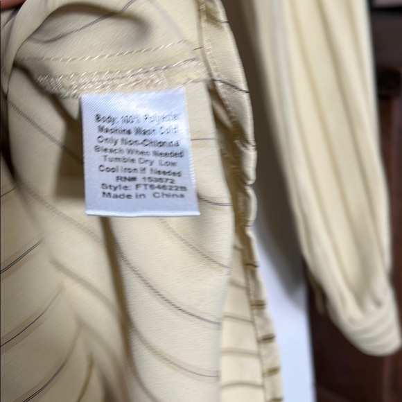 Böhme Light Tan Striped Blouse - Picture 5 of 8